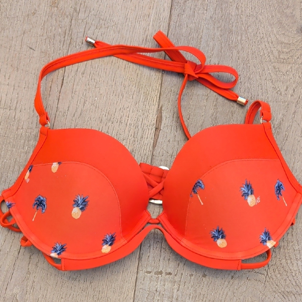 Abercrombie & Fitch Halter Bikini Top | Padded Push Up Swim | Size 34D